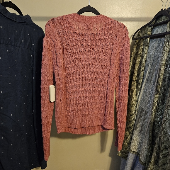 Something Navy Cable Sweater XS - Picture 3 of 7